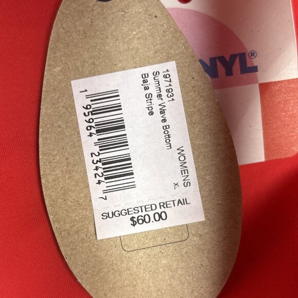 prAna Bikini Bottom Size XL Summer Wave Baja Stripes Women's Swimsuit Multi NWT - Picture 4 of 7